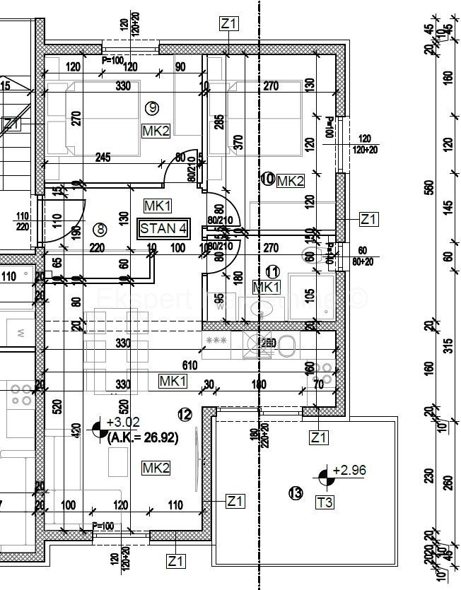 Seget D., 2-bedroom apartment 64 m2, new building, sea view, ready to move in soon soon