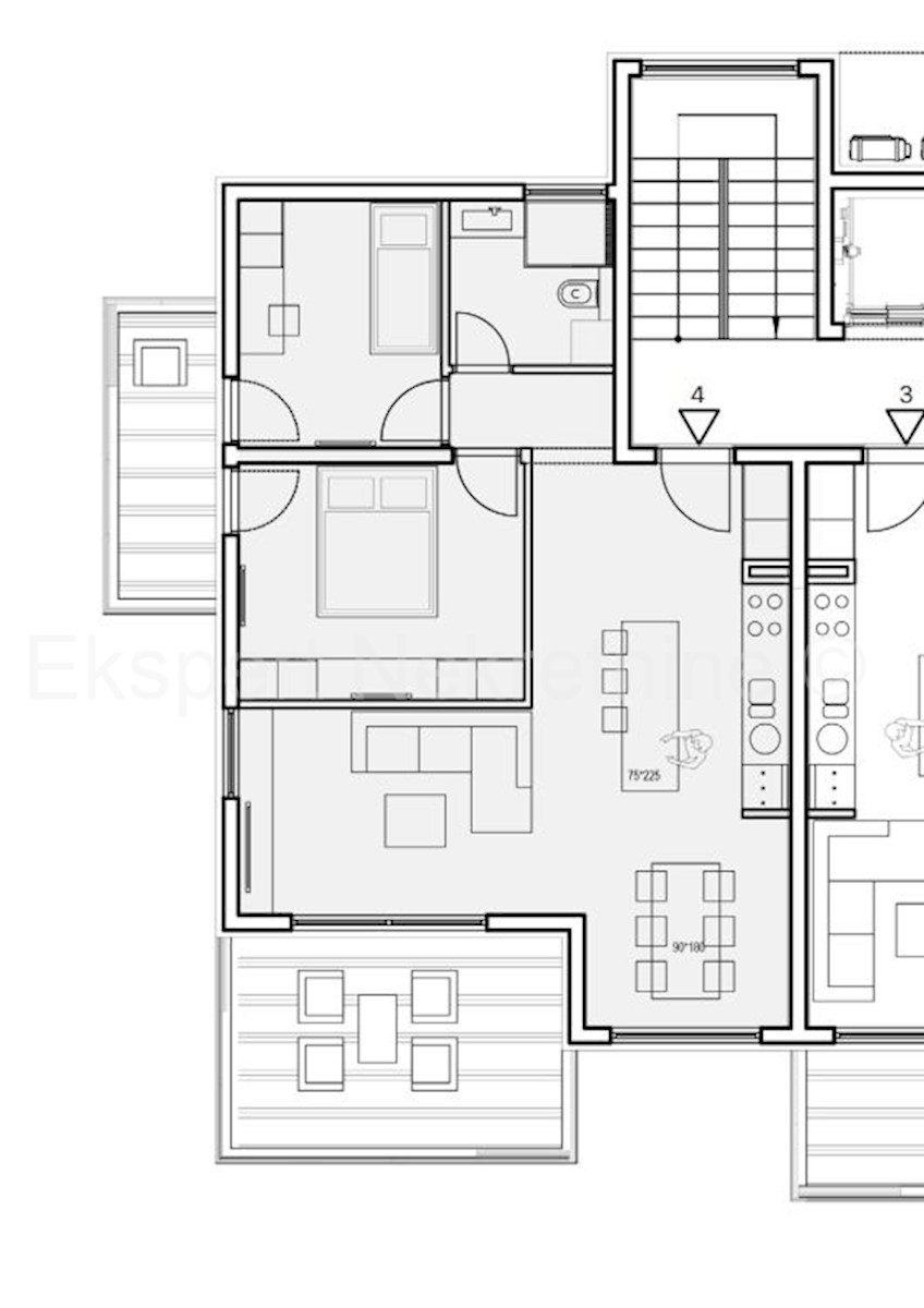 Solin, Rupotina, appartamento con due camere da letto 57,15m2 in costruzione, vista mare