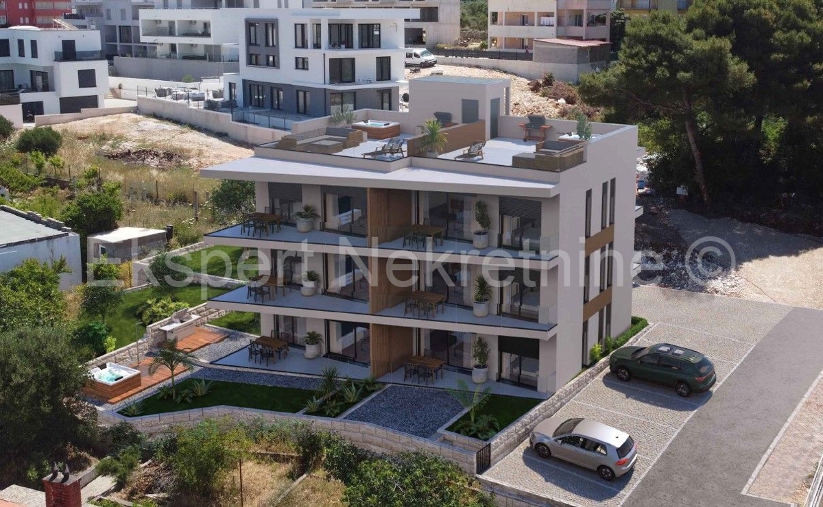 Ciovo, Okrug Gornji, penthouse 104 m2, new building, sea view