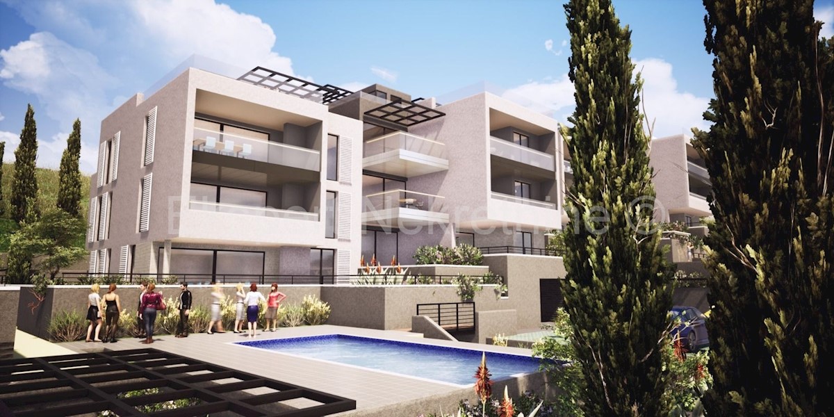 Trogir, Saldun, appartamento di 3 locali, 103 m2, di nuova costruzione, vista mare, piscina