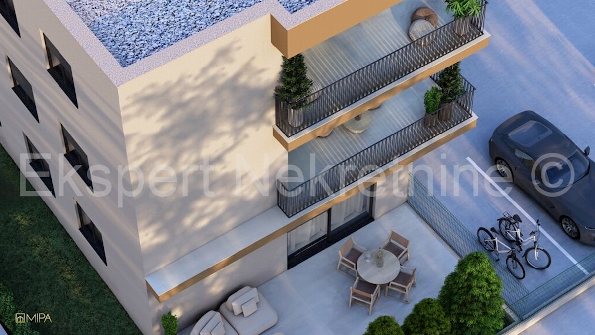 Trogir, appartamento di 2 locali 70 m2 con ampia terrazza, nuova costruzione, 2° piano