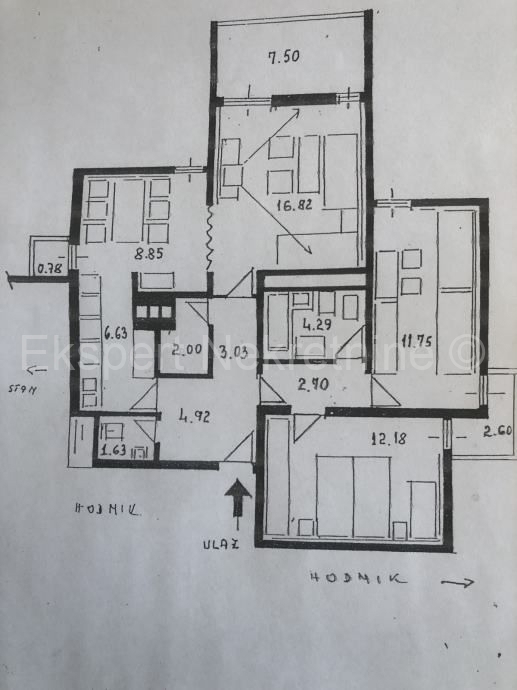 Spalato, Trstenik, appartamento di 3 locali 83 m2 con vista mare, posizione eccellente