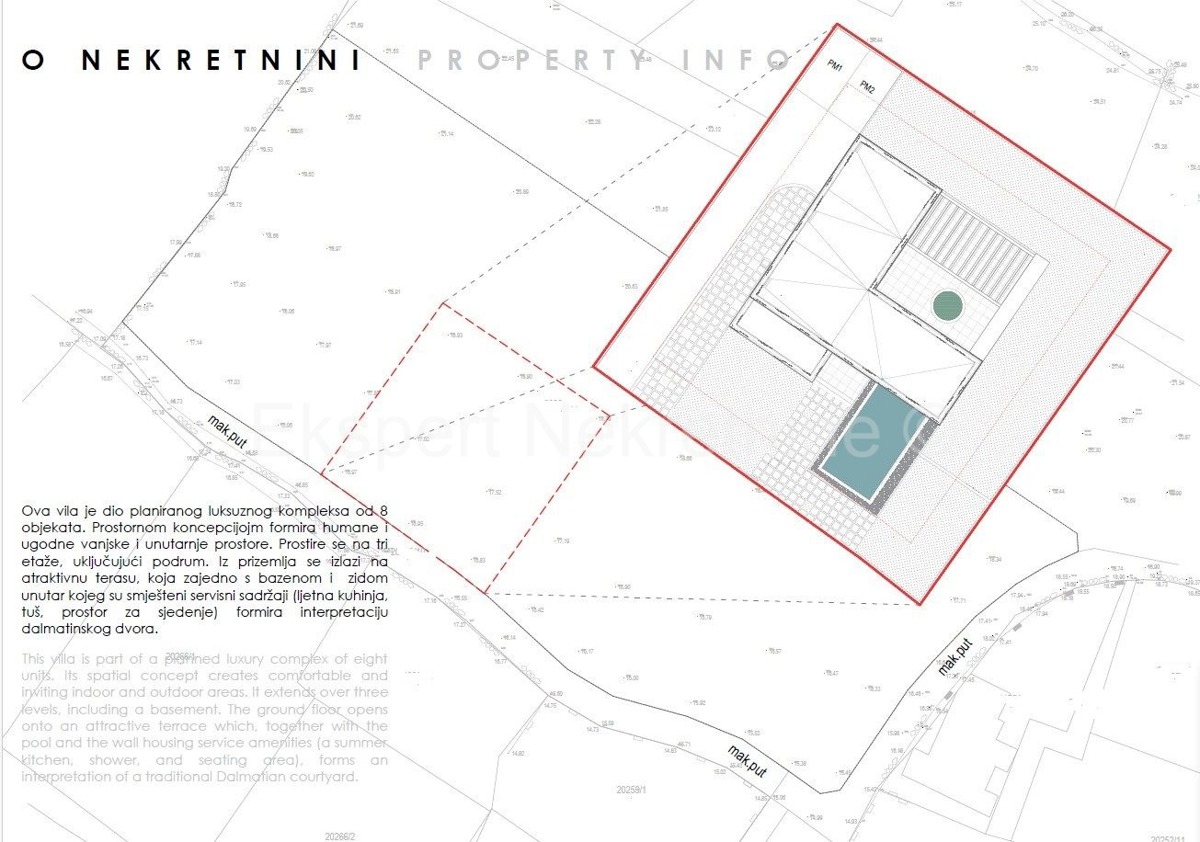 Rogoznica, luxury villa 309 m2 with swimming pool (40m2) only 120 from the sea and beach,