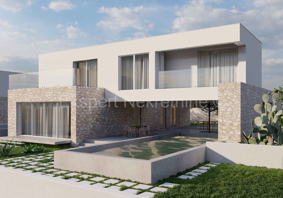 Rogoznica, luxury villa 309 m2 with swimming pool (40m2) only 120 from the sea and beach,