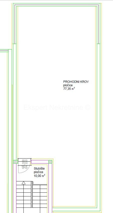 Čiovo, Okrug G., appartamento con 2 camere da letto 76 m2 + terrazza sul tetto 77 m2, piscina, vista