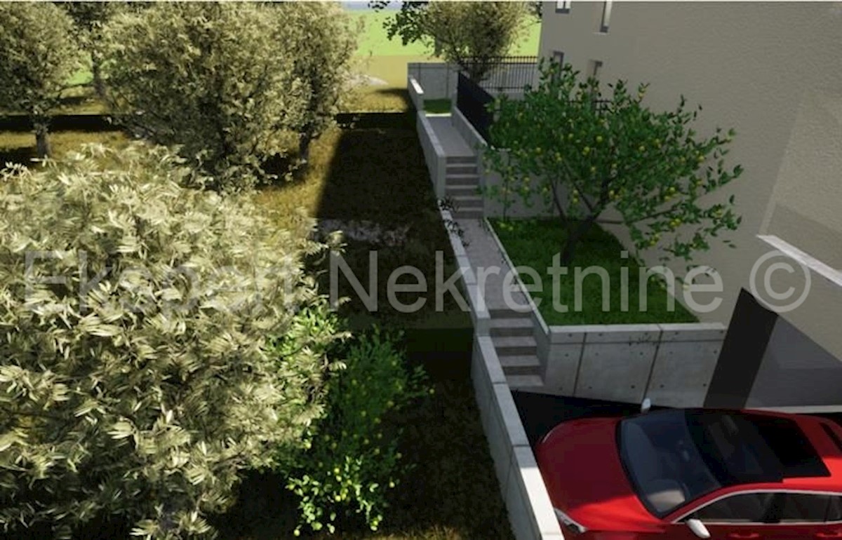 Čiovo, Okrug G., appartamento con 2 camere da letto 76 m2 + terrazza sul tetto 77 m2, piscina, vista