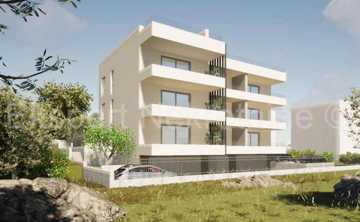 Čiovo, Okrug G., appartamento con 2 camere da letto 76 m2 + terrazza sul tetto 77 m2, piscina, vista