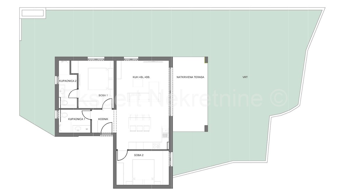 Čiovo, Slatine Appartamento di 2 locali 110m2 al piano terra con giardino, di nuova costruzione