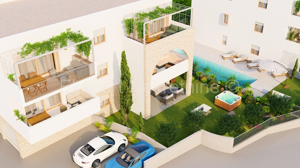 Čiovo, Slatine Appartamento di 2 locali 110m2 al piano terra con giardino, di nuova costruzione