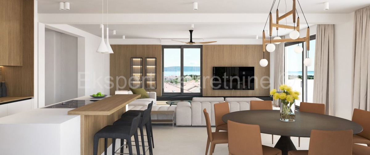 Čiovo, Okrug.G., lussuoso trilocale 126,89 m2 con due posti auto