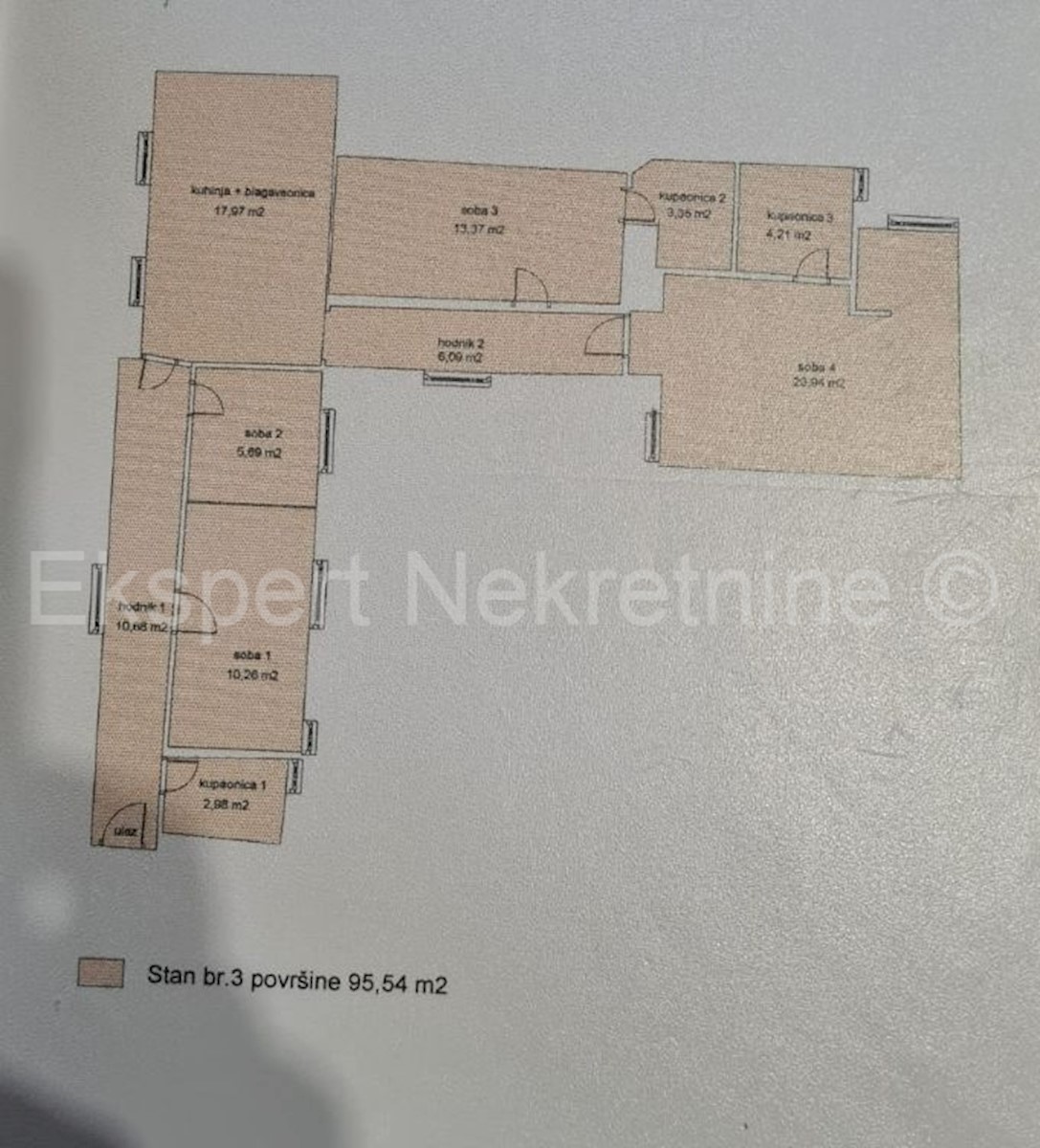Spalato, centro, appartamento di 4 locali 96m2 nel Palazzo di Diocleziano, a 100 metri dal mare