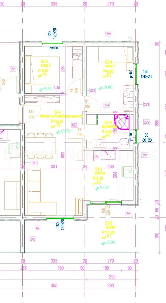 Seget D., appartamento di 2 locali 69 mq + giardino 106 mq, nuova costruzione con posto auto