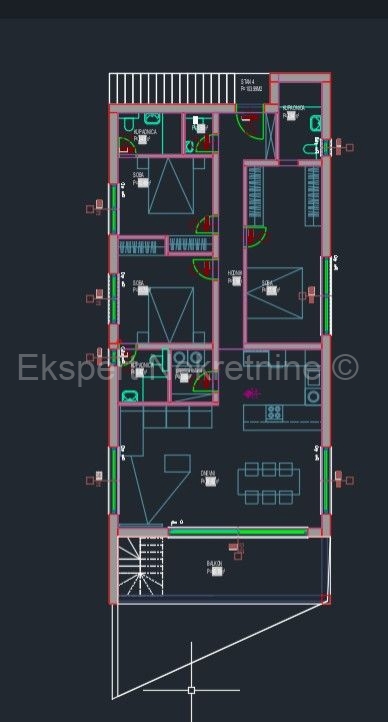 Čiovo, Okrug, 3-bedroom apartment 112 m2 + garden with swimming pool 250m2, FIRST ROW TO THE SEA