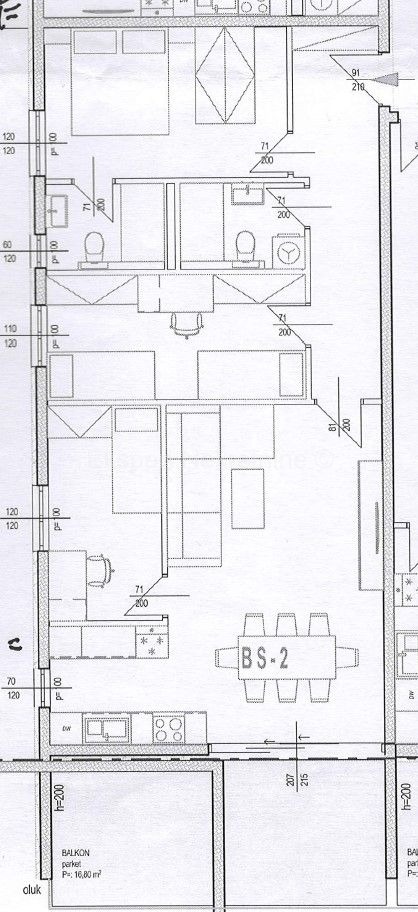Seget D., 3-bedroom apartment 96 m2, new building, sea view