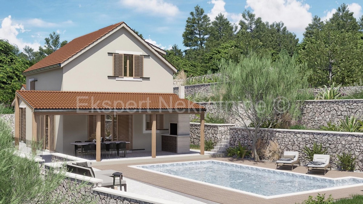 Šolta, Maslinica, terreno edificabile con permesso, 380m dal mare e dalla spiaggia