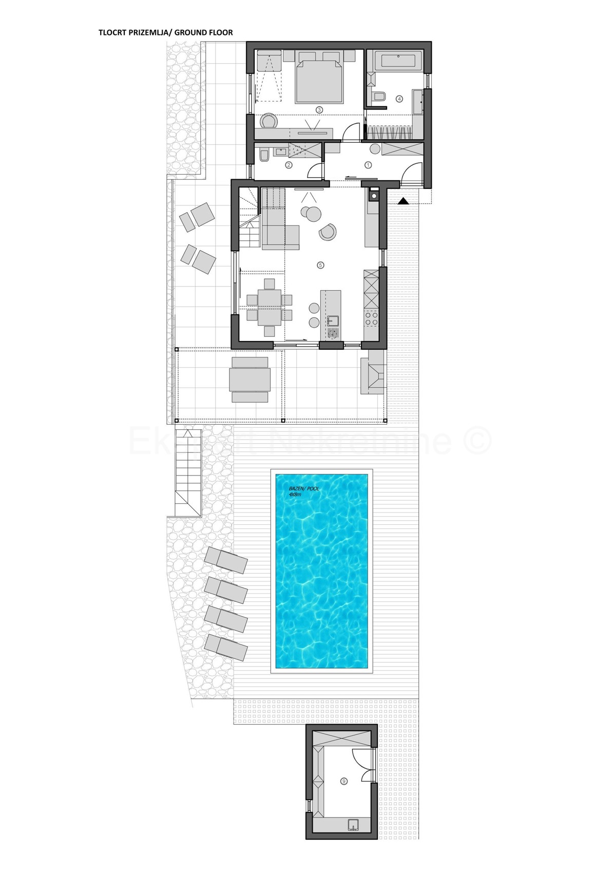 Šolta, Maslinica, terreno edificabile con permesso, 380m dal mare e dalla spiaggia