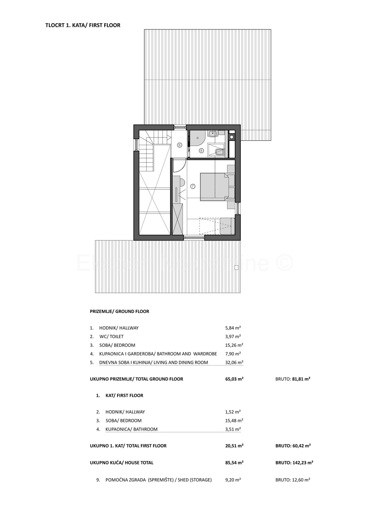 Šolta, Maslinica, terreno edificabile con permesso, 380m dal mare e dalla spiaggia