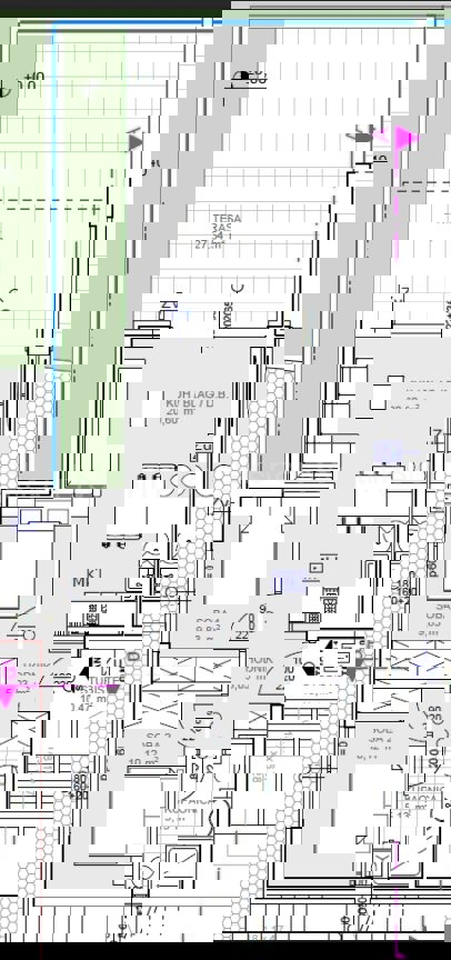 Rogoznica, Ražanj, appartamento con 2 camere da letto 68m2 con giardino, parcheggio, vista mare