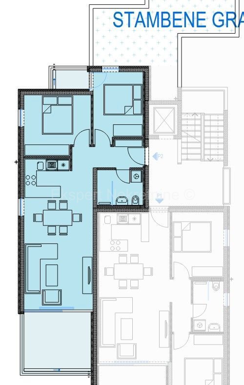 Trogir, Saldun, appartamento con 2 camere da letto 68m2, di nuova costruzione, vista mare, piscina