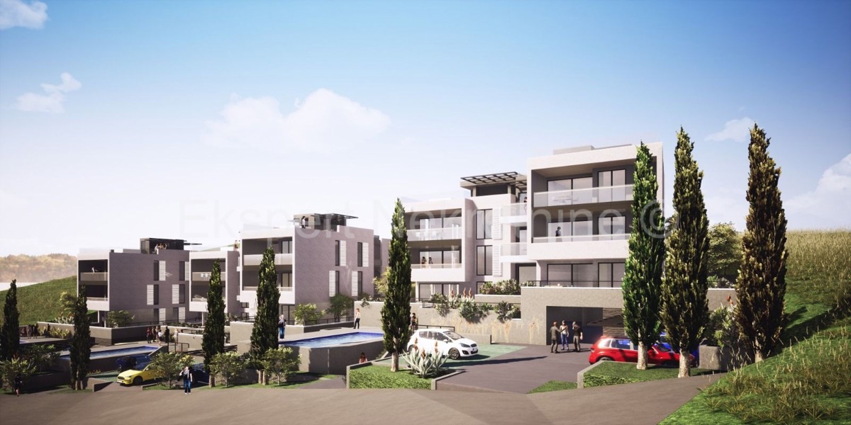 Trogir, Saldun, appartamento con 2 camere da letto 68m2, di nuova costruzione, vista mare, piscina