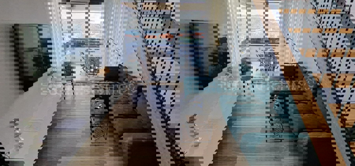 Trogir, penthouse 70 m2 + 74 m2 roof terrace, sea view, 