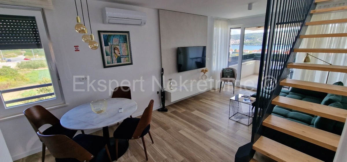 Trogir, penthouse 70 m2 + 74 m2 roof terrace, sea view,