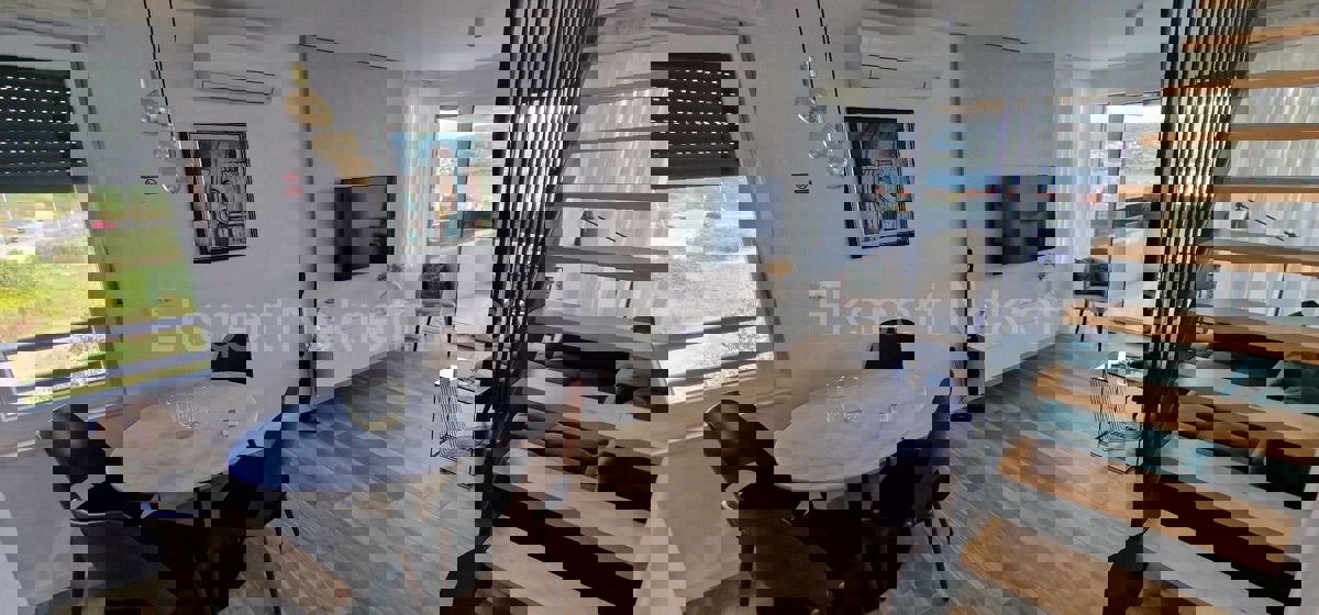 Trogir, penthouse 70 m2 + 74 m2 roof terrace, sea view, 