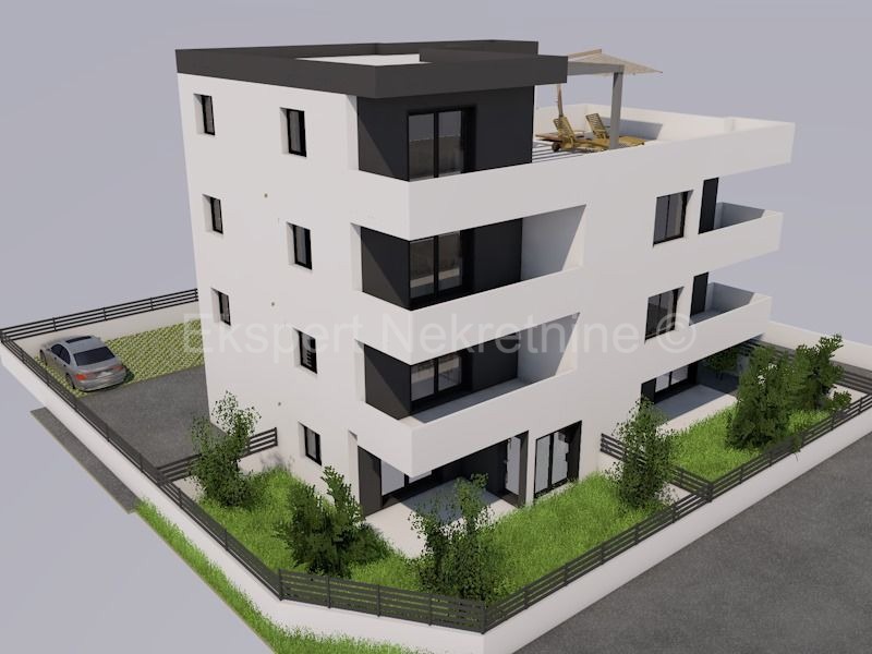 Trogir, 2-bedroom apartment 58 m2, new building, sea view,