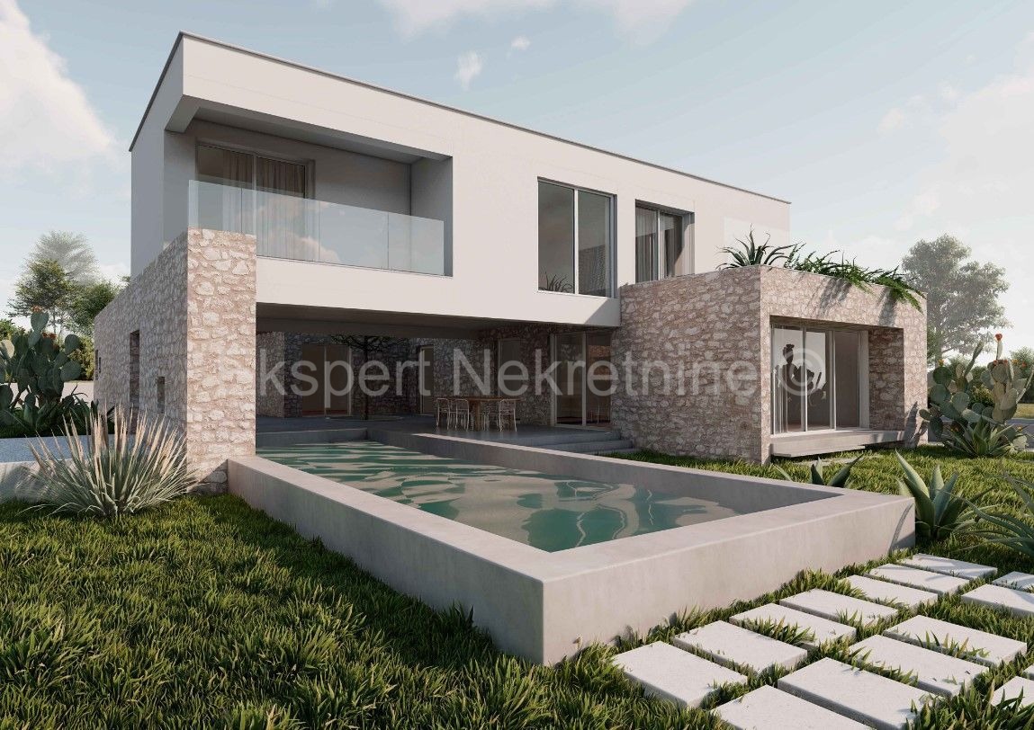 Rogoznica, luxury villa 276 m2 with swimming pool (41m2) only 120 from the sea and beach,