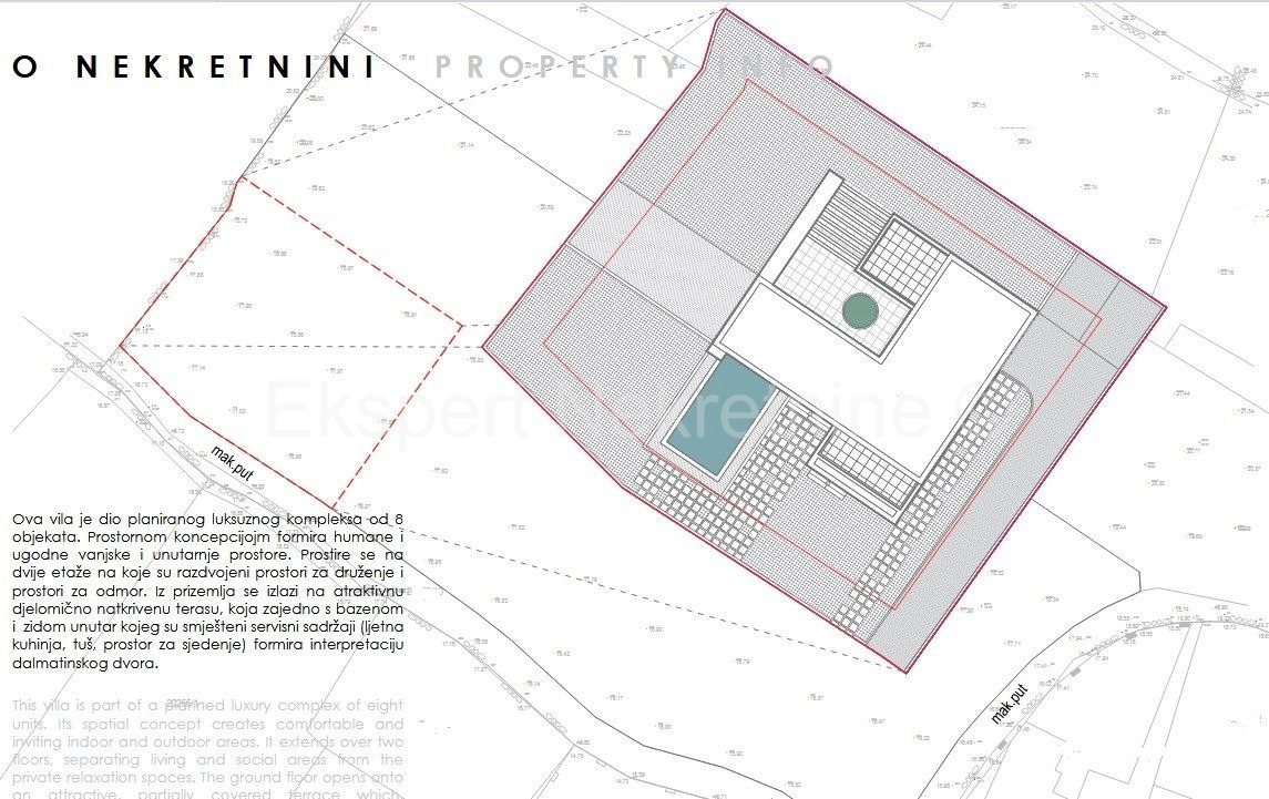 Rogoznica, luxury villa 276 m2 with swimming pool (41m2) only 120 from the sea and beach,