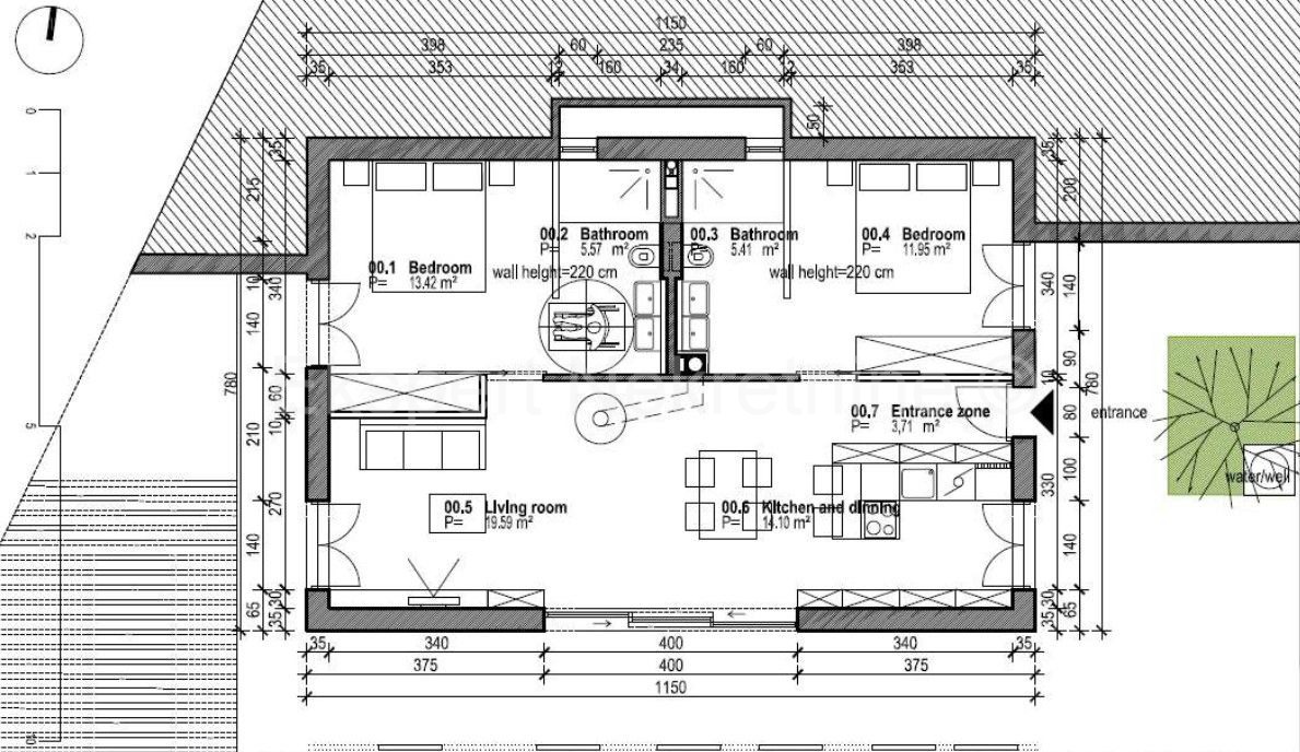 Seget Vranjica, 2-bedroom apartment 81 m2 only 60m from the sea and beach, swimming pool