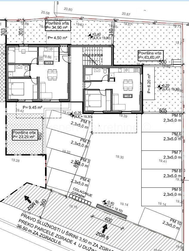 Trogir, 1-bedroom apartment 36 m2 + garden 64 m2, new building, ground floor