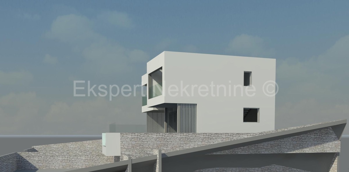 Čiovo, Okrug G, luxury villa 344m2 with pool and garage, first row to the sea