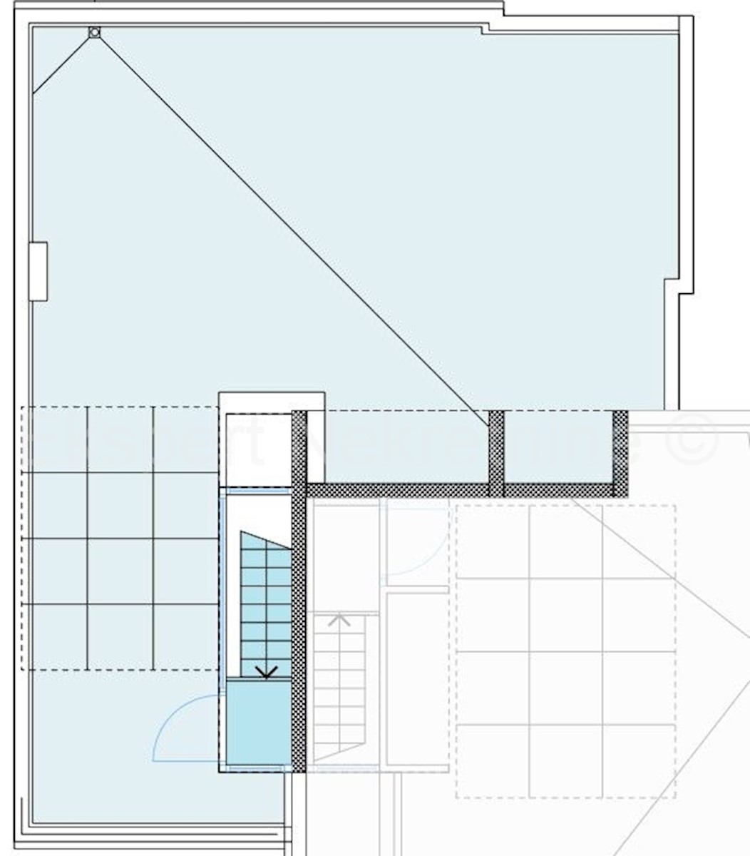 Trogir, Saldun, attico 70m2 + terrazza sul tetto 64m2, vista mare, Novogr.