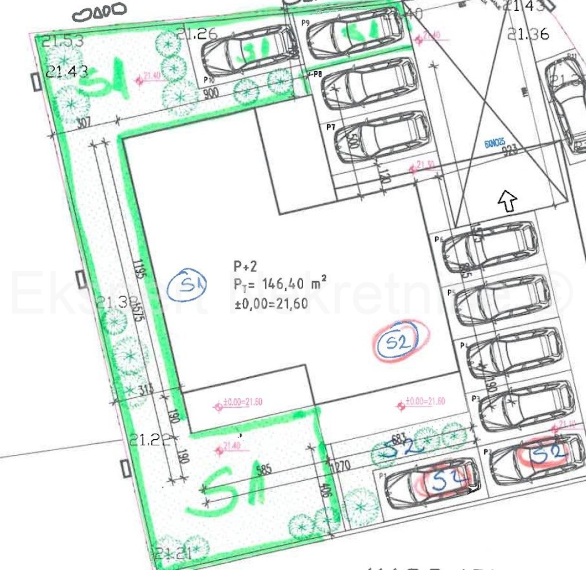 Trogir, appartamento di 2 locali 72 m2 + 150 m2 di giardino, di nuova costruzione, vicino al centro