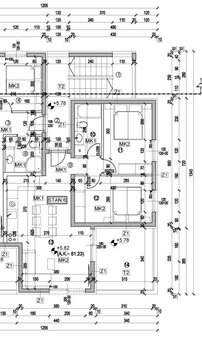 Trogir, appartamento di 2 locali 64 m2, di nuova costruzione, ampia loggia, parcheggio