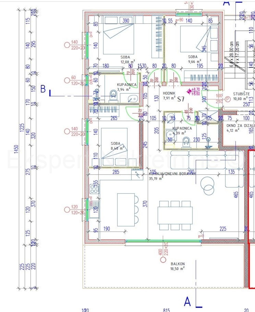 Čiovo, Okrug Gornji, bilocale 73 m2 + terrazza sul tetto 74 m2, nuova costruzione