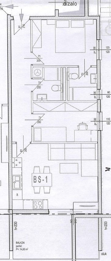 Seget D., 2-bedroom apartment 71 m2, new building, sea view