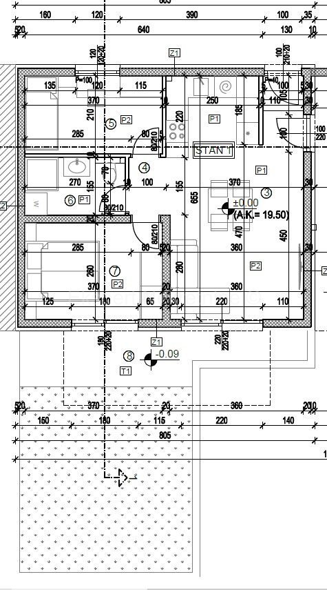 Trogir, 2-bedroom apartment 56 m2 + garden 58 m2, new building, ground floor