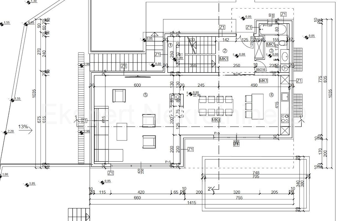 Traù, Lux. villa 340 m2, con piscina e garage e giardino paesaggistico