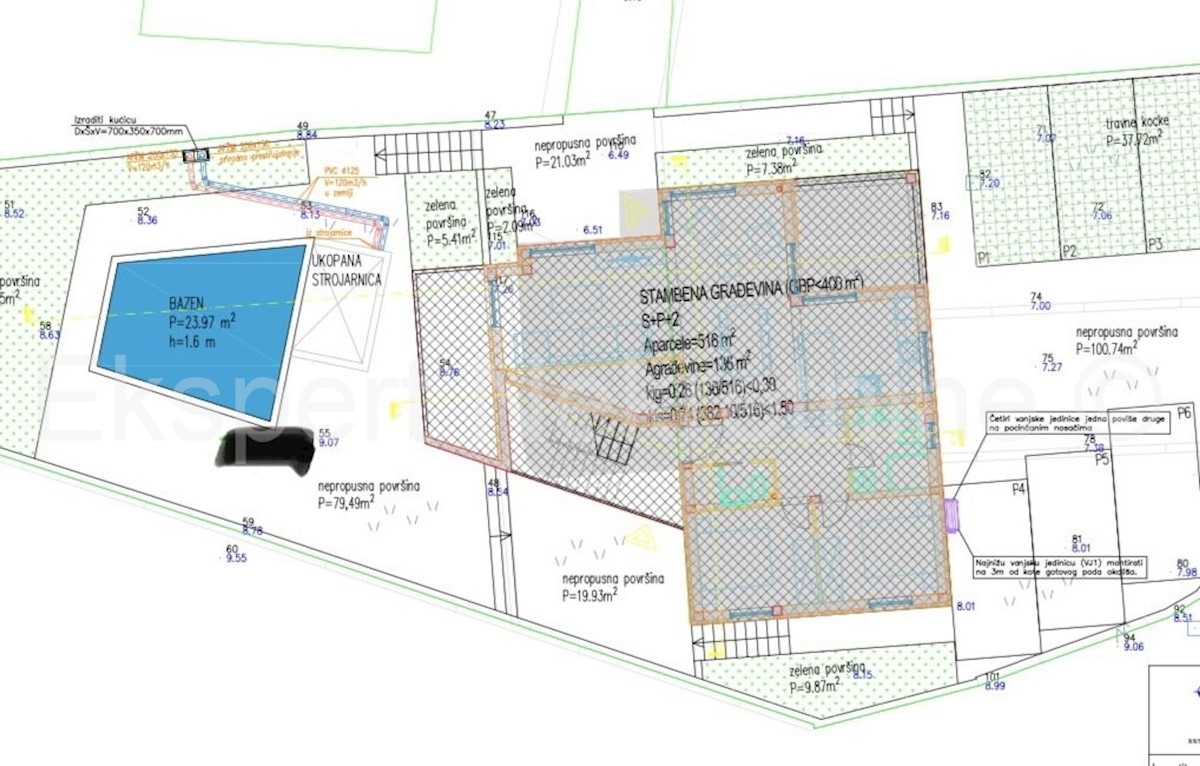 Trogir, Mastrinka, appartamento trilocale 100m2, vista mare, 50 metri dal mare e dalla spiaggia