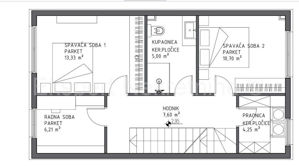 Trogir, appartamento di 4 locali su tre piani, 137 m2, nella natura di una casa a schiera, nuova costruzione