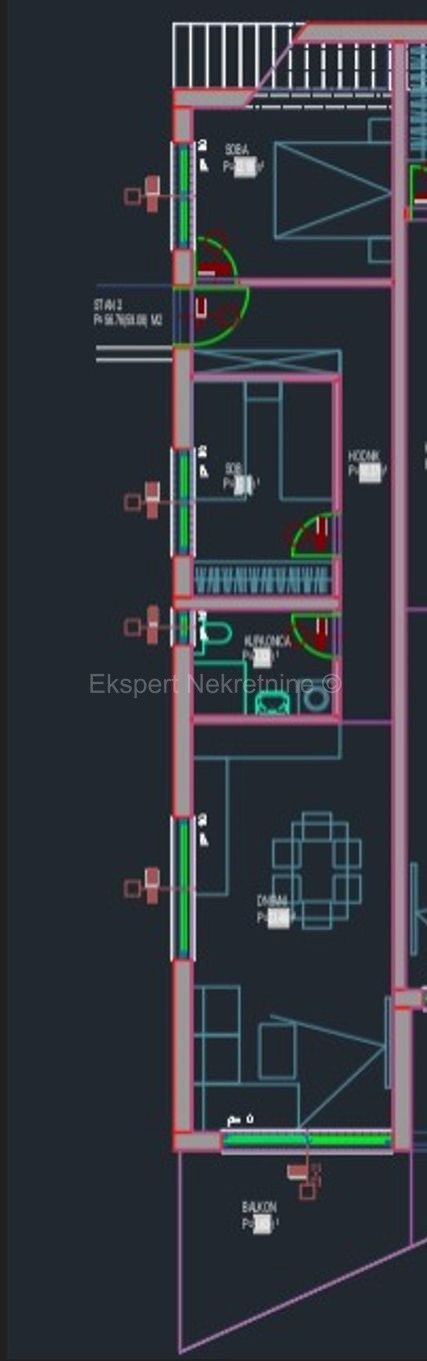 Čiovo, Okrug, 2-bedroom apartment 69 m2, new building, FIRST ROW TO THE SEA