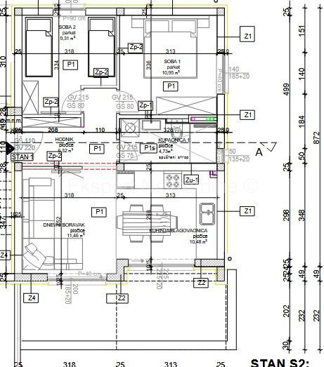Trogir, Plano, penthouse 70 m2 + roof terrace 54 m2, sea view!!