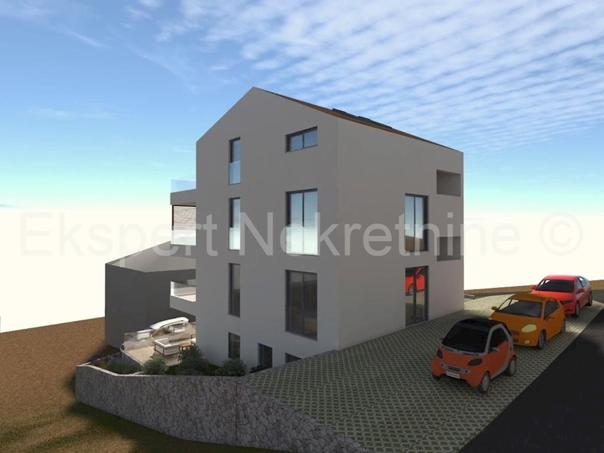 Trogir, Saldun, 3-room apartment 110 m2 + garden 50 m2, large terrace (34 m2), new construction