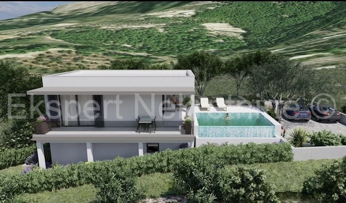 Podstrana, casa indipendente 170m2 con giardino e piscina 18,44m2