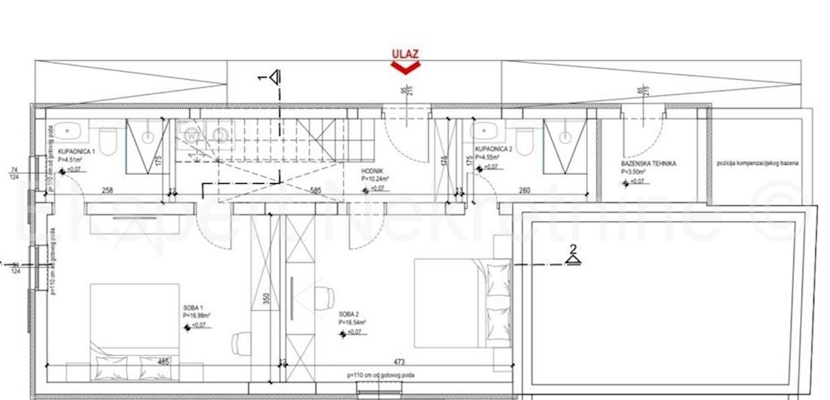 Podstrana, casa indipendente 170m2 con giardino e piscina 18,44m2