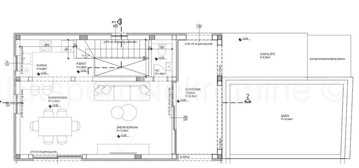 Podstrana, casa indipendente 170m2 con giardino e piscina 18,44m2