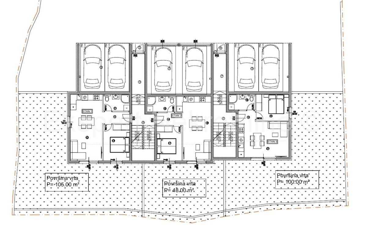 Čiovo, Okrug.G., appartamento con una camera da letto 34.56m2 con giardino 100m2 con parcheggio