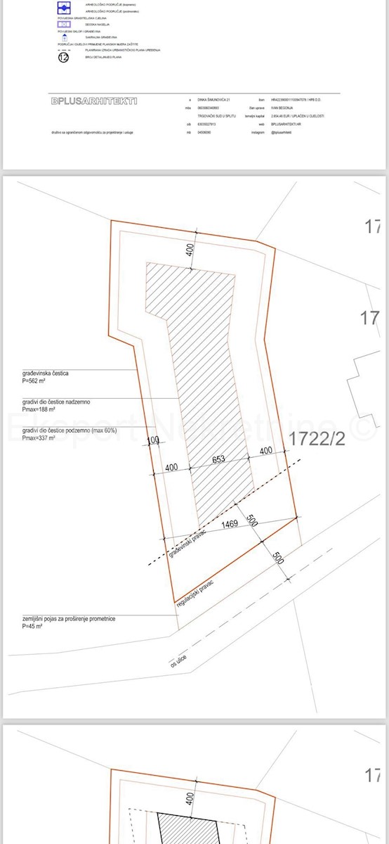 Trogir-Okolica, Drvenik Veliki, terreno edificabile 615m2, 200 metri dal mare